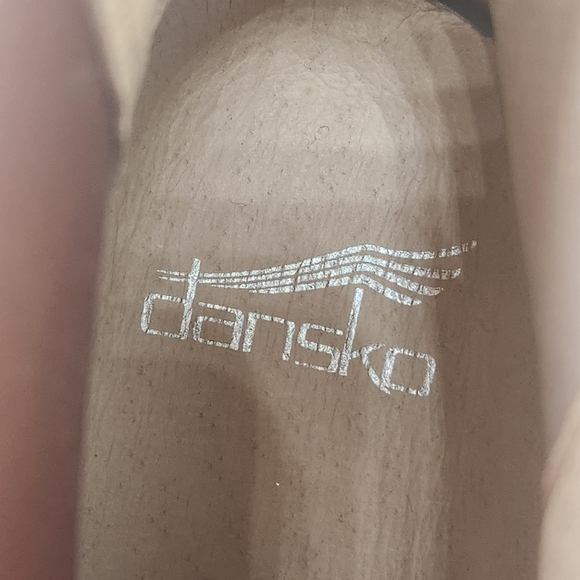 Dansko Ankle Boots 8 Tan Leather Shayna Clogs Scandinavian Boho Chunky New $190 - Picture 15 of 17